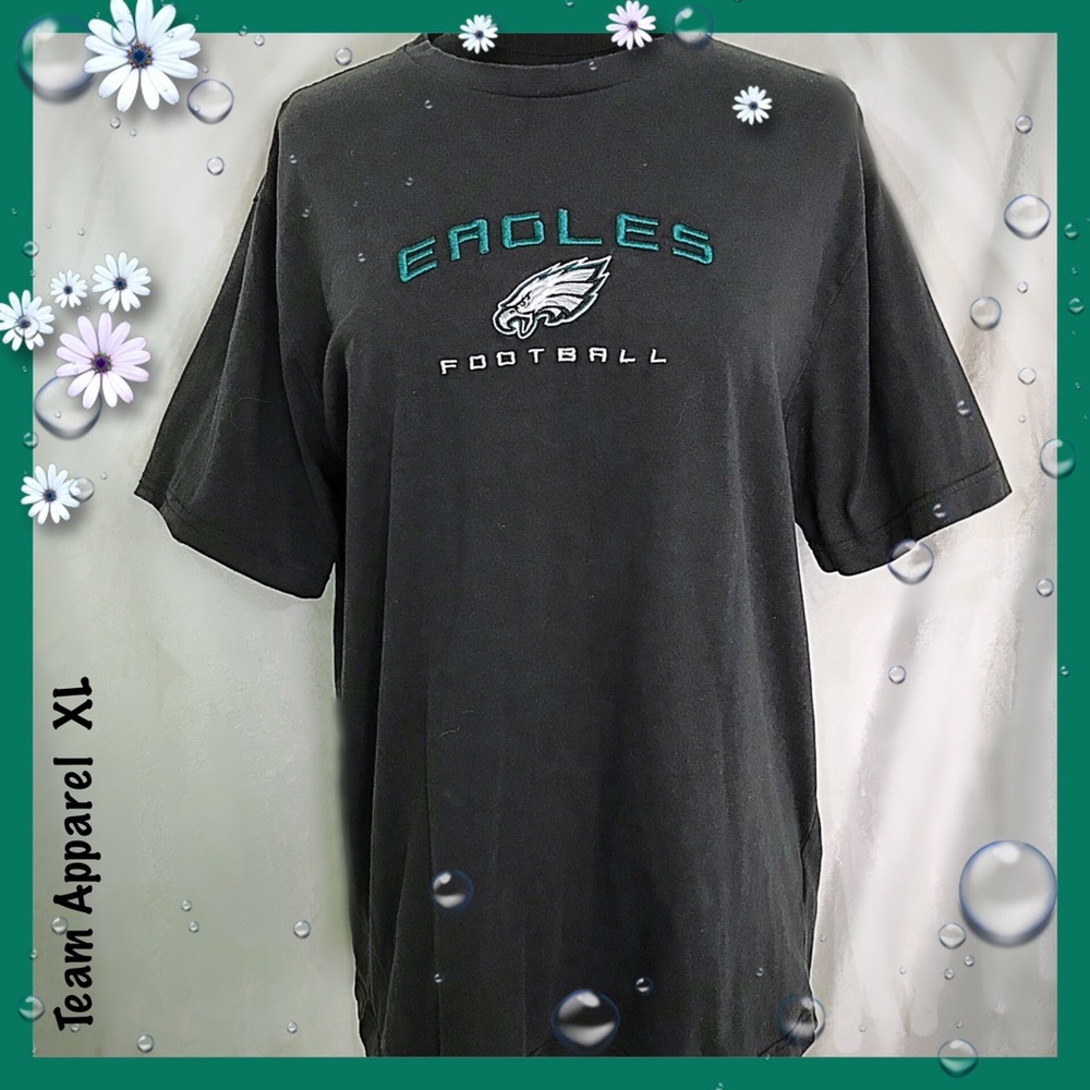 Eagles Black Team Apparel Tee Shirt Size XL